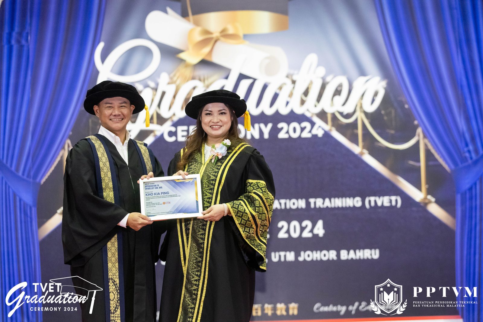 UPSKILLIST Honoured with Certificate of Appreciation by PPTVM at TVET Graduation Ceremony 2024